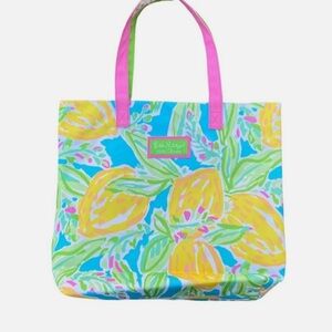 Lilly Pulitzer Lemon print Canvas Bag